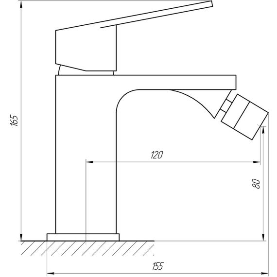 Змішувач для біде TOPAZ LEXI TL 21601-H57-BL | Зображення 1