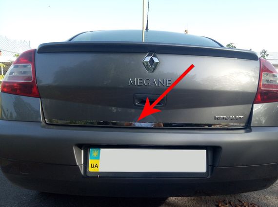 Кромка багажника (нерж.) HB, Carmos - Турецька сталь для Renault Megane II 2004-2009 рр | Зображення 2