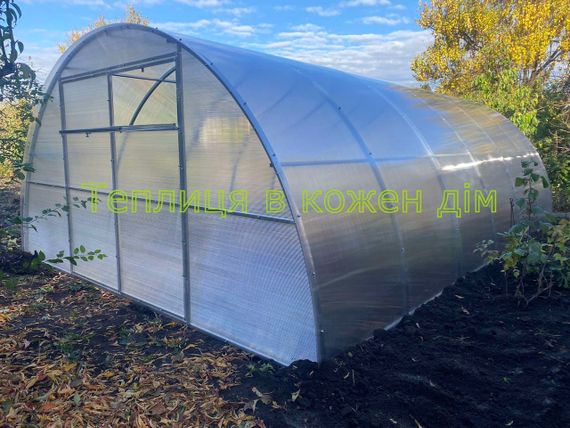 Теплиця "СТАНДАРТ" 4*10*2,10 (ш.д.в.) 40 кв. м., покрита полікарбонатом 6 мм, від виробника. | Зображення 1