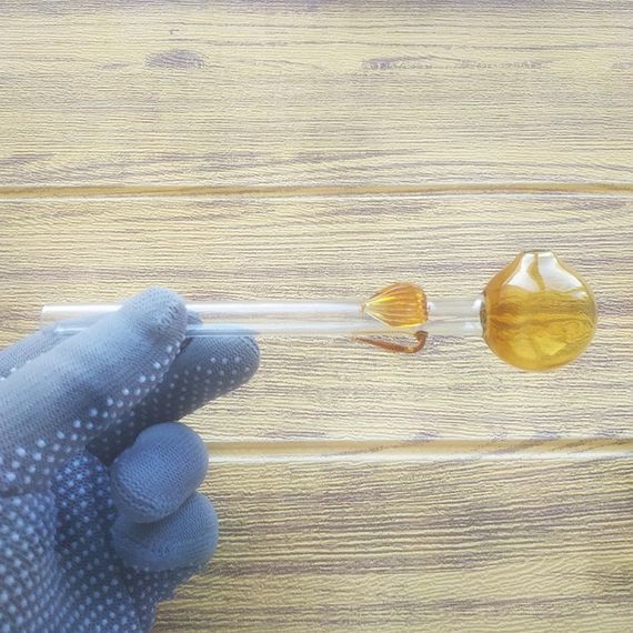 Стеклянная трубка Flora Oil Yellow | Зображення 1