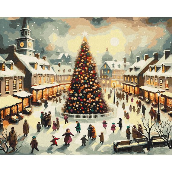 Картина по номерам "У главной елки" BS53845, 40х50 см