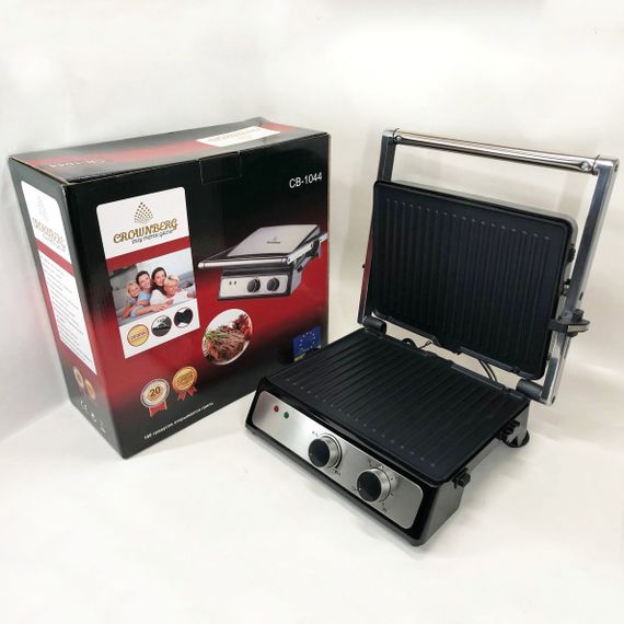 Контактний притискний електричний гриль Crownberg ZJ-345 CB-1044 2000W | Зображення 3