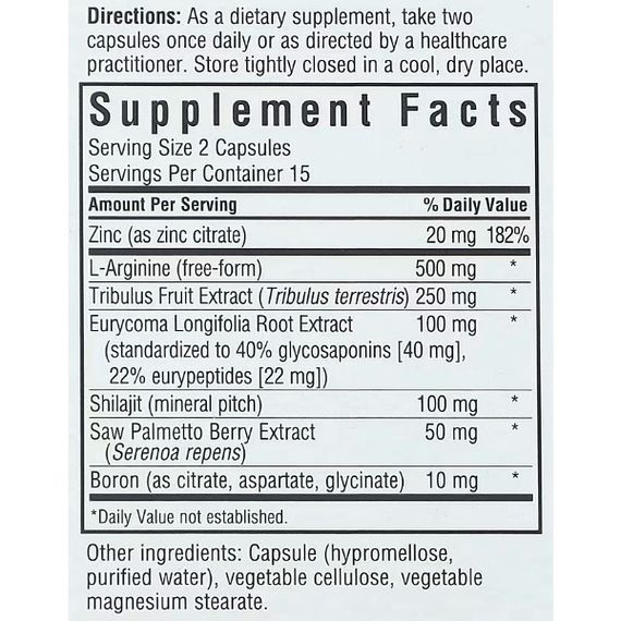 Тестостероновий комплекс Bluebonnet Nutrition Intimate Essentials For Him Testosterone & Libido Boost 30 Veg Caps | Зображення 2