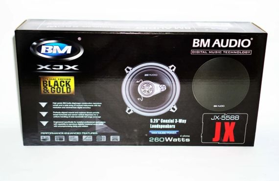 Динамики BM Boschmann JX-5588 13см 2 автомобильные колонки коаксиальные трехполосные термостойкая звуковая катушка 90Дб Черные | Зображення 7