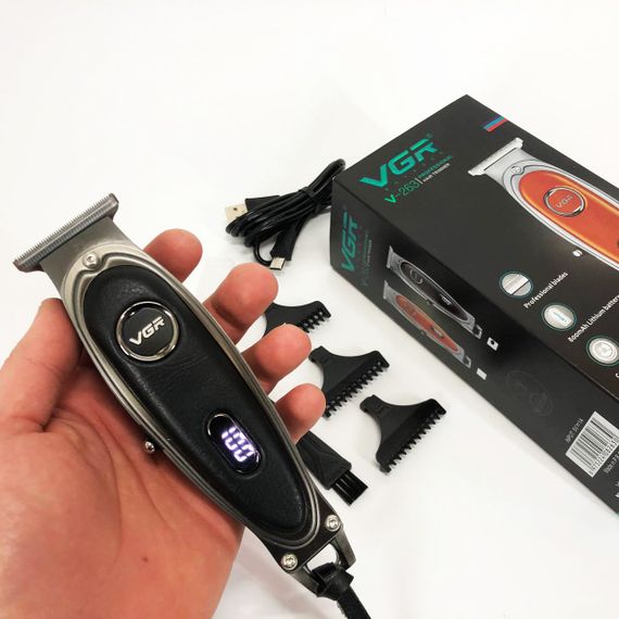 Триммер для стрижки аккумуляторный профессиональный VGR V-263, Машинка для стрижки волос и затылка ZH-58 | Зображення 5