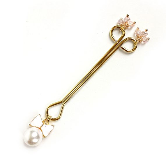 Зажим для клитора Art of Sex Clit Clamp Bow Pearl Золотистый One Size