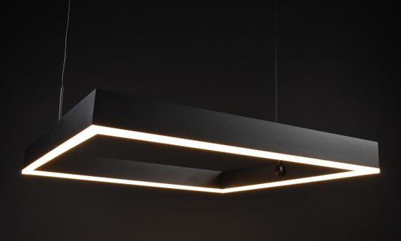 Люстра світлодіодна підвісна LED світильник для квартири на стелю лед 27896 Чорний 20-150х60х60 см. | Зображення 4