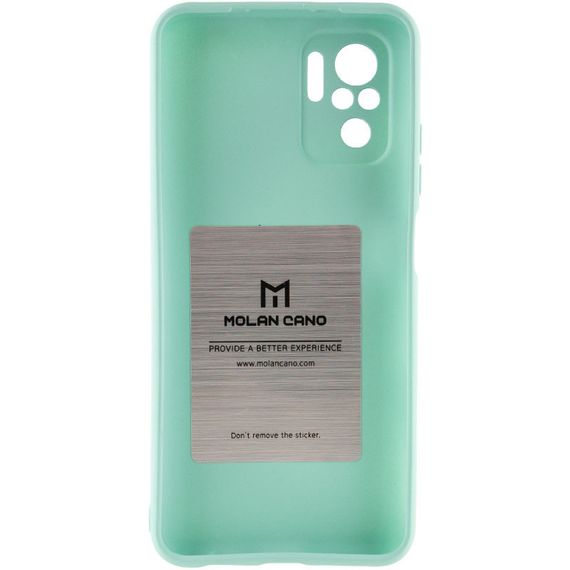 TPU чехол Molan Cano Smooth для Xiaomi Redmi Note 10 / Note 10s Бірюзовий | Зображення 1