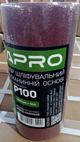 Папір шліфувальний P100 рулон 200 мм*10 м (тканинна основа) APRO