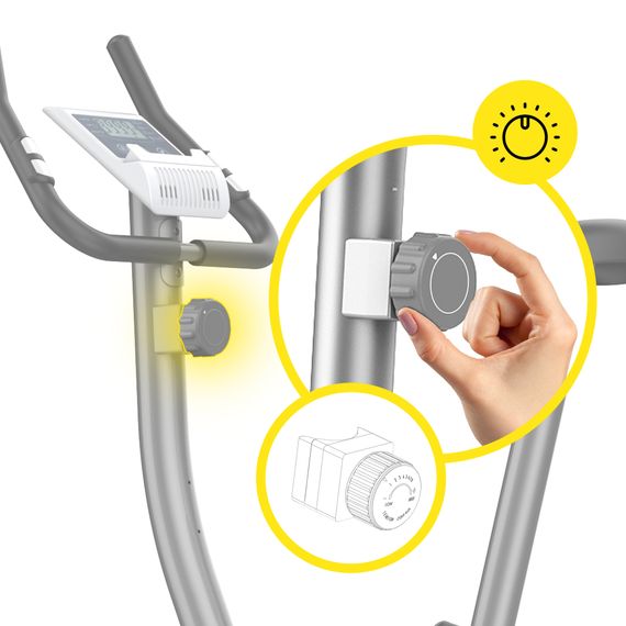 Велотренажер магнітний Cornix Hanna White/Grey | Зображення 6