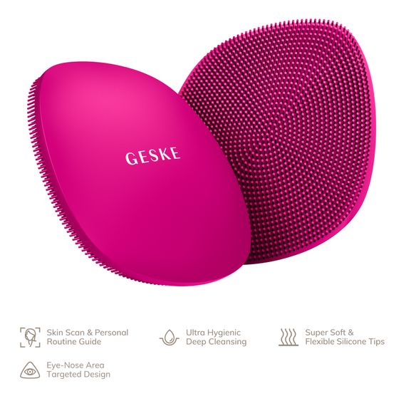 Щітка для обличчя GESKE Facial Brush 4в1 magenta | Зображення 1