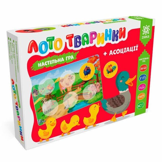 Настільна гра Лото тваринки+асоціації Ранок 128527 Різнокольоровий shop (4820283960299)