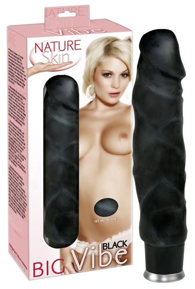 Вібратор - Nature Skin Big Vibe Black Sex Aura