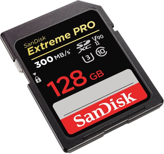 Карта пам'яті SanDisk 128GB SDXC C10 UHS-II U3 V90 R300/W260MB/s Extreme Pro (SDSDXDK-128G-GN4IN) | Зображення 1