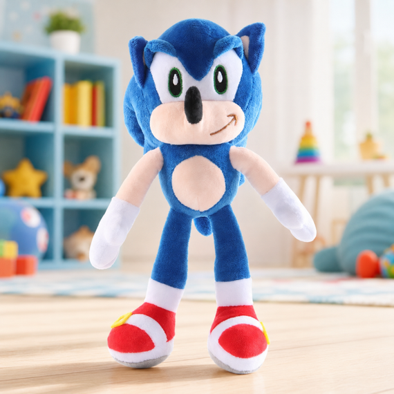 М'яка іграшка із «Sonic the Hedgehog» Їжак Сонік 28см | Зображення 1