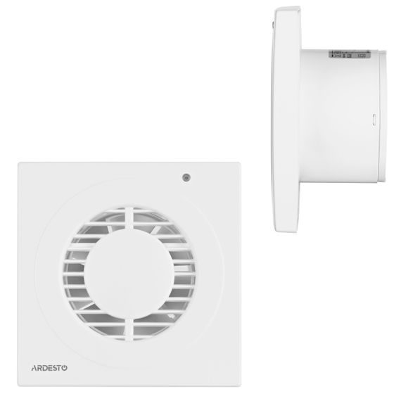 Витяжний вентилятор ARDESTO BFO-100W 15 Вт, 80 м3/г, 2400 об./хв., 33 дБ, білий (BFO-100W) | Зображення 3