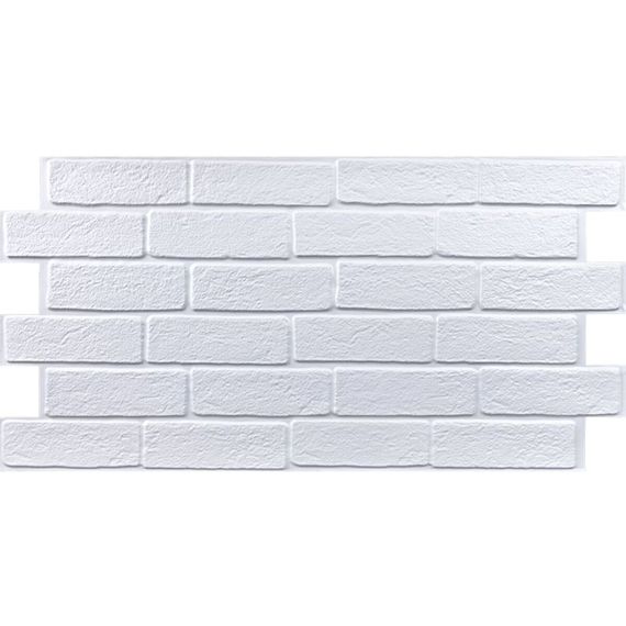 Декоративна ПВХ панель біла цегла 960х480х4мм SW-00001427