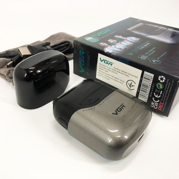 Хорошая электробритва для бороды VGR, Электробритва для профессионального бритья шейвер VU-44 | Зображення 9