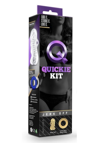 Набор мастурбатор и 3 эрекционных кольца Blush Quickie kit прозрачный Sex Aura | Зображення 2
