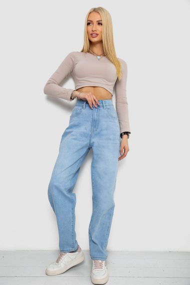 Джинсы женские MOM  -уценка, цвет голубой, 255RM580-U-23 | Зображення 1