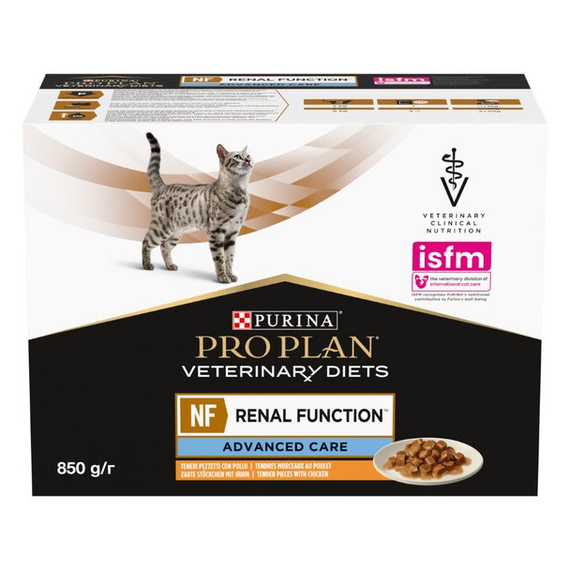 Вологий лікувальний корм Purina Pro Plan VeterinaryDiets NF Renal для кішок при хворобах нирок з куркою 30шт*85г | Зображення 1