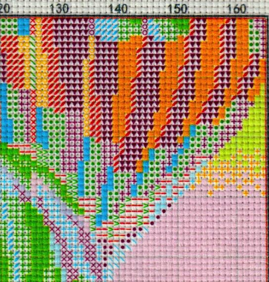 Набор для вышивания по нанесённой на канву схеме "Colorful Hot Air Balloo". AIDA 14CT printed 37*48 см | Зображення 8
