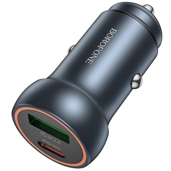 АЗУ Borofone BZ32A Fresh PD30W+QC3.0 (1USB-A/1C) Metal gray