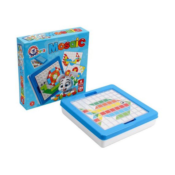 Дитячий розвиваючий набір "Мозаїка" 2215TXK 125 фішок, 6 шаблонів | Зображення 1