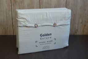 Постельное белье Golden Colors Stonewashed 200 х 220 см Beige (переработанный хлопок)
