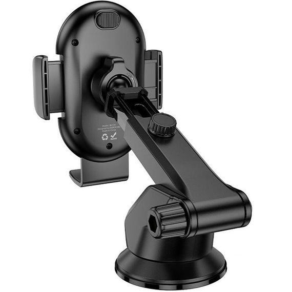 Автотримач Borofone BH134 Rio push-type (center console) Black | Зображення 1