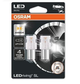 Комплект світлодіодних ламп OSRAM 7507DYP-02B PY21W 12 V BAU15s Amber 2 pcs. blister
