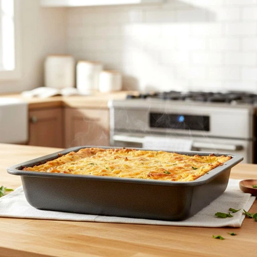 Форма прямокутна для випікання GUSTO GT-3304 39.5x30x6 см жаровня міцна форма з антипригарним покриттям Чорний | Зображення 2