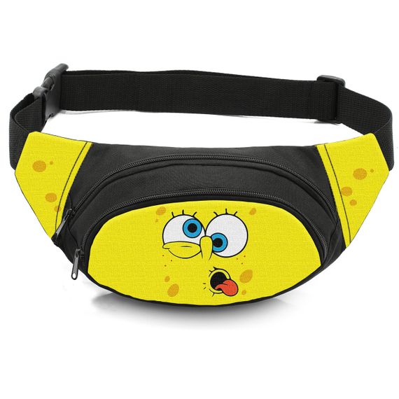 Сумка-бананка детская с принтом Губка Боб поясная сумка для мальчика (4490)