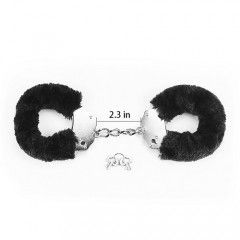 Наручники - Fetish Pleasure Fluffy Hand Cuffs Black Sex Aura | Зображення 3