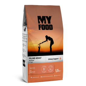 Сухий Корм Myfood Суперпреміум для дорослих стерилізованих котів з Лососем 1,5 кг