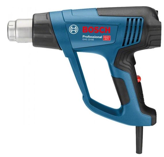 Фен строительный Bosch GHG 23-66 +АС, 2300 Вт, 50-650°C, поток воздуха 150 -500л/м, 0.89 кг (0.601.2A6.301)