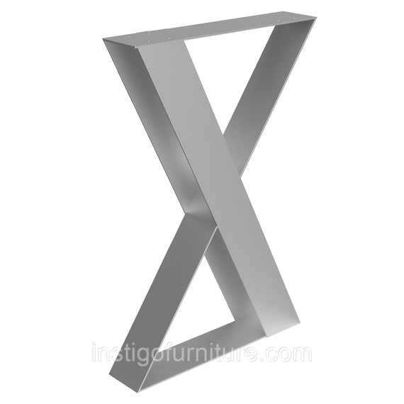 Комплект опор для столу з металу 500×108mm, H=730mm (Сталева пластина: 100x4,0mm) Сірий | Зображення 1