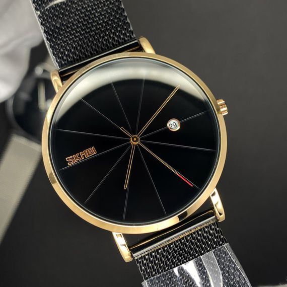 Чоловічий годинник Skmei 9183RGBK Black-Rose Gold | Зображення 4