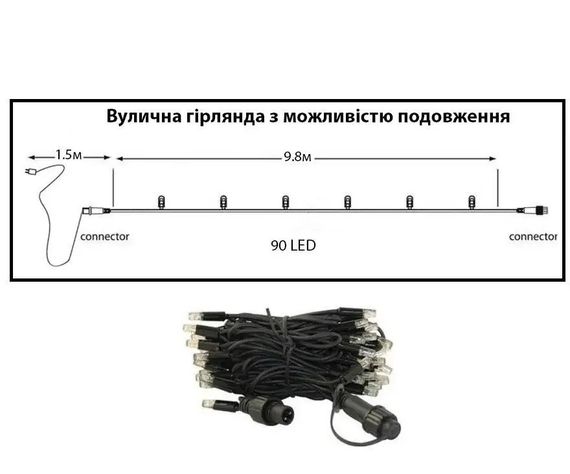 Гірлянда-штора 300 LED Водонепроникна XPRO RD-096 (MER-14463_1841) | Зображення 9