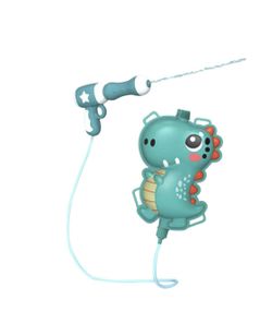 Водяний пістолет з рюкзаком помповий механізм Динозавр Зелений