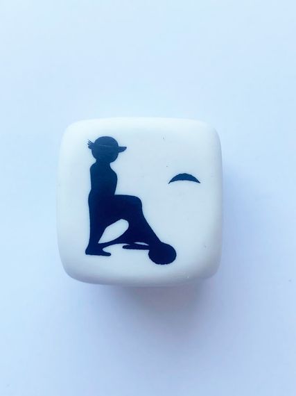 Гральний кубик КАМАСУТРА білий Sex Aura