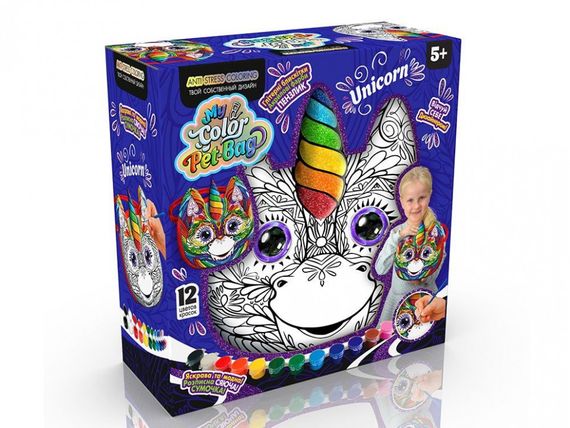 Детская сумка-раскраска "My Color Pet-Bag" CPB-01-01U-2U-3U, 3 вида Синий