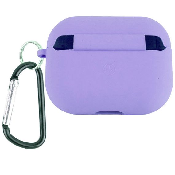 Силиконовый футляр с микрофиброй для наушников Airpods Pro Сиреневый / Dasheen | Зображення 1