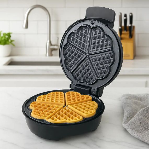 Вафельниця Hoffmans HM-3024 1000W • Електрична вафельниця з антипригарним покриттям і швидким нагріванням | Зображення 1