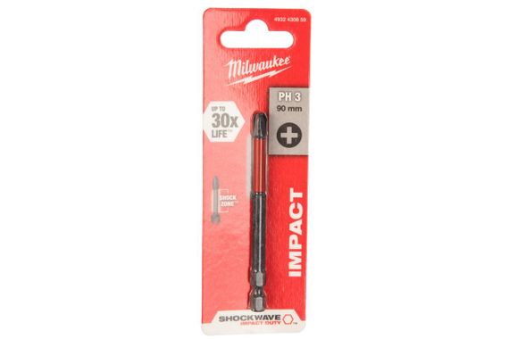 Біта SHOCKWAVE (PH3, 90 мм, 1 шт.) Milwaukee 4932430859