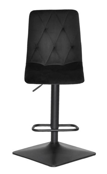 Барний стілець Fred Bar 4-BK-Base, чорна квадратна опора, регулювання висоти сидіння, м'яка оббивка велюр чорний OR-854 | Зображення 7