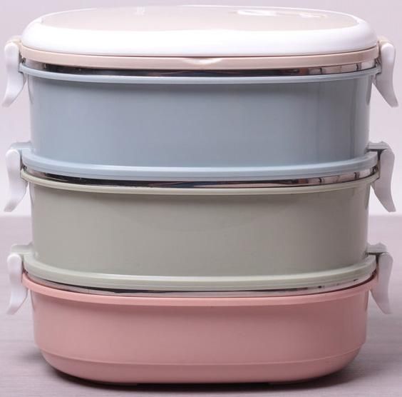 Ланч-бокс Kamille Food Box 3 ємності по 700 мл, 20х14.5х18.5см