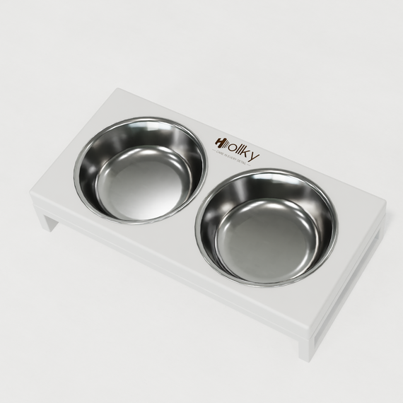 Миски на подставке для маленьких собак и котов Hollky Base XS (2 × 0,25 л) BXS-28145-WHWH | Зображення 10