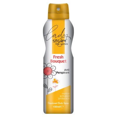 Женский дезодорант-антиперспирант LADY STORM для тела Fresh Bouquet 150 мл