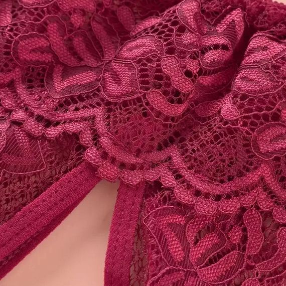 Еротичні труси Babydoll 3XL/4XL Бордовий 9294-2 | Зображення 9